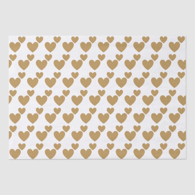 Two Hearts of Gold Wedding Tissue Paper (Front)