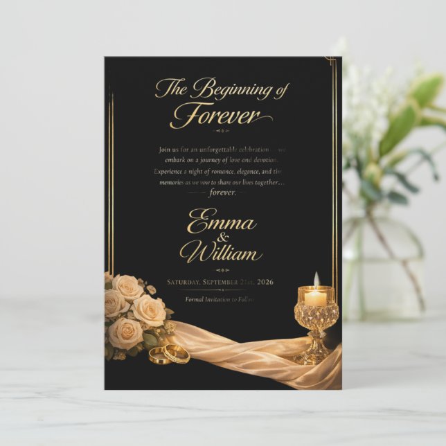 Two Hearts, One Destiny Invitation (Standing Front)