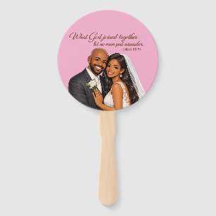 Two Hearts One Flesh Hand Fan