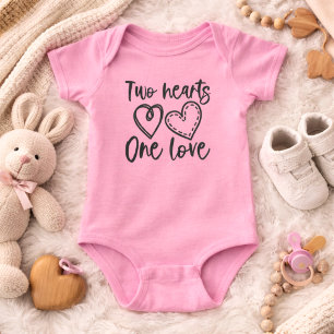 Two Hearts One Love Baby Bodysuit