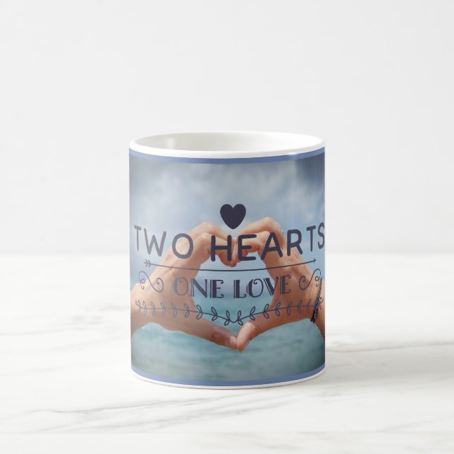 Two Hearts One Love Coffee Mug (Center)