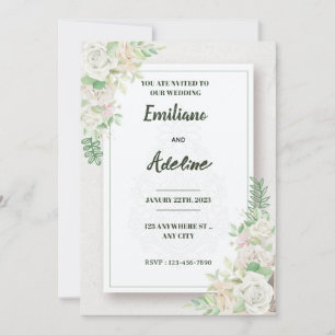 Two Hearts, One Love Invitation