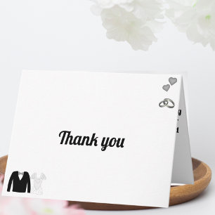 Two Hearts, One Love, Knotting the Tie Thank You Card