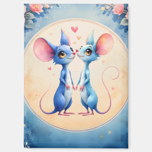 Two Hearts, One Love – Wedding Mice. Magnet