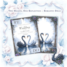 Two Hearts, One Reflection – Romantic Swan Wedding