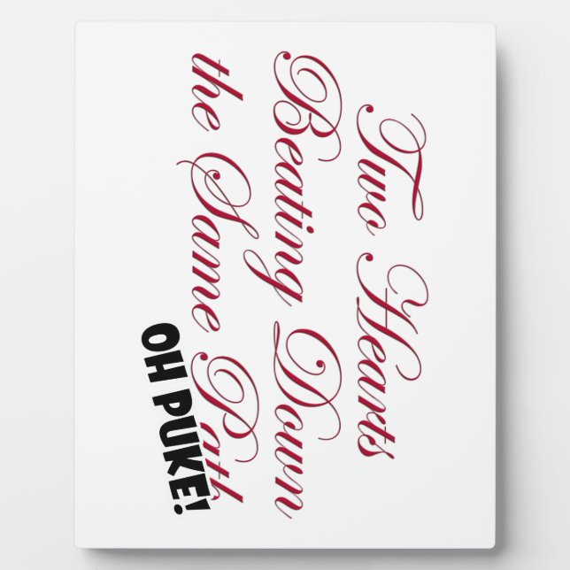 Two Hearts Plaque (Front)