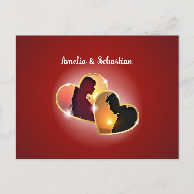 Two hearts postcard (Front)