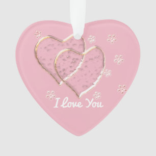 two  hearts,romantic wedding.Personalized Ornament
