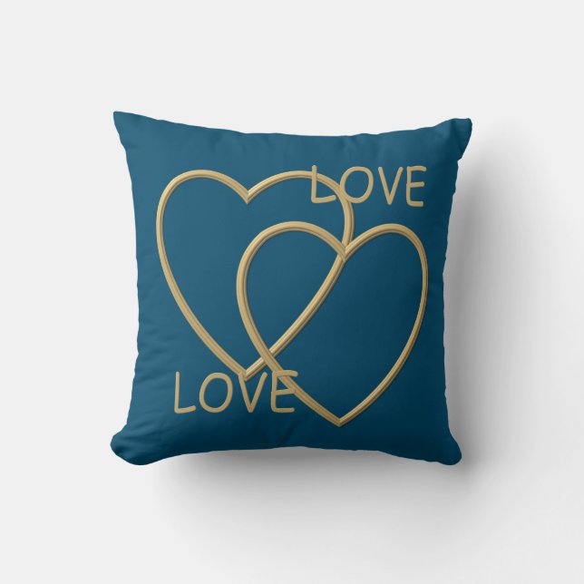 two  hearts,romantic wedding throw pillow (Front)
