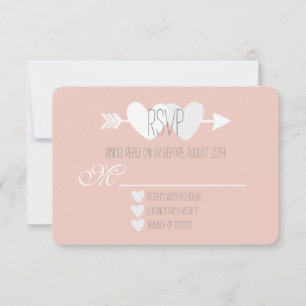Two Hearts RSVP Card