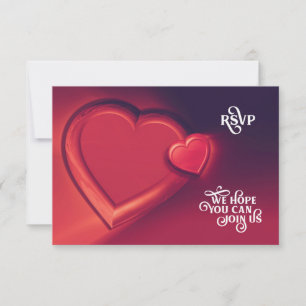 Two Hearts RSVP (Version 6) Card