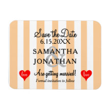 Two Hearts Sandy Beach White Stripes Wedding