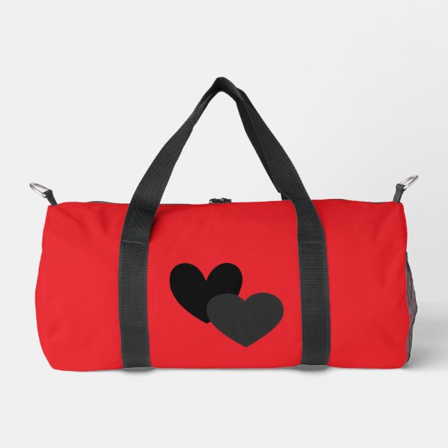 Two Hearts Small Duffle Bag (Front)