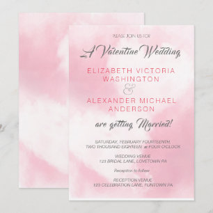 Two Hearts/Valentines Theme/ Wedding Invitation