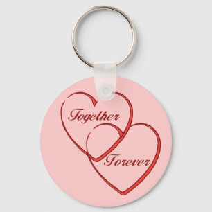 two hearts wedding favour keychain