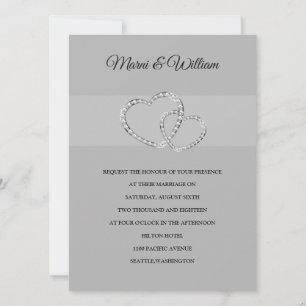 Two Hearts Wedding Invitation