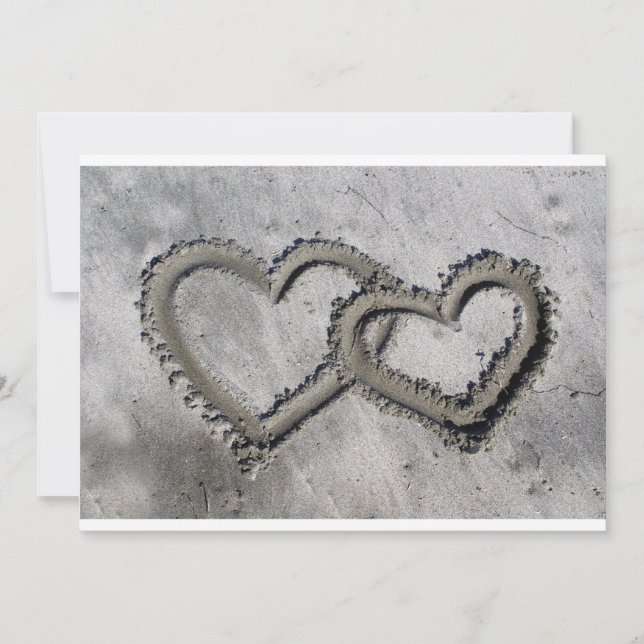 Two hearts wedding invitation (Front)