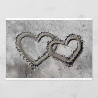 Two hearts wedding invitation