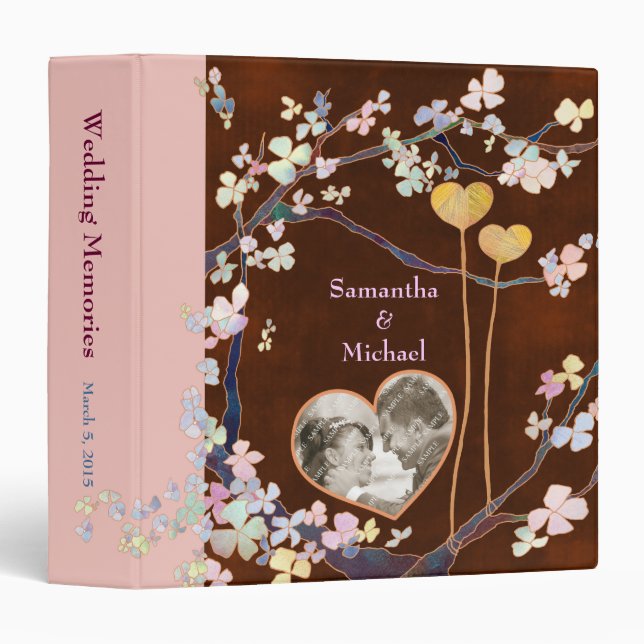 Two Hearts Wedding Photo Binder (Front/Spine)