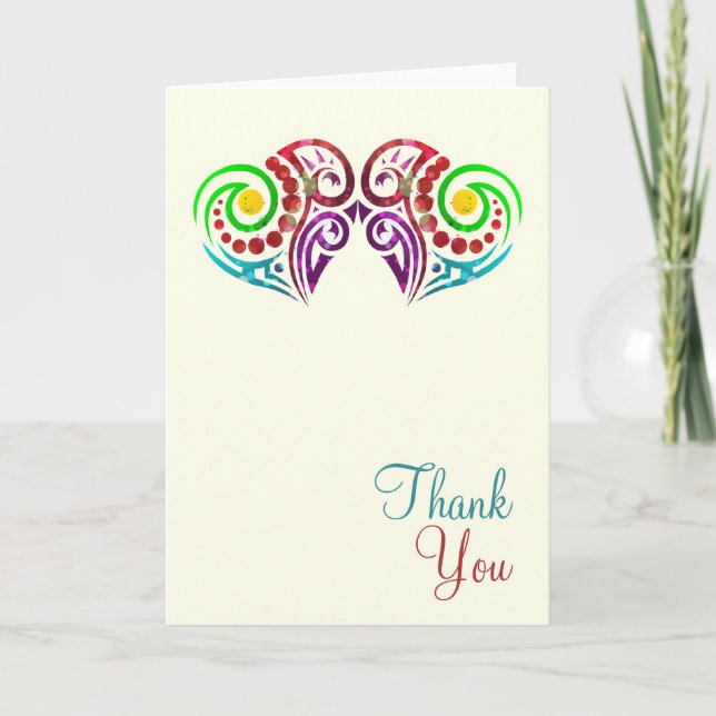 Two Hearts Wedding Thank You Card (Front)
