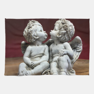 Two Heavenly Angel Cherubs Kitchen Towel