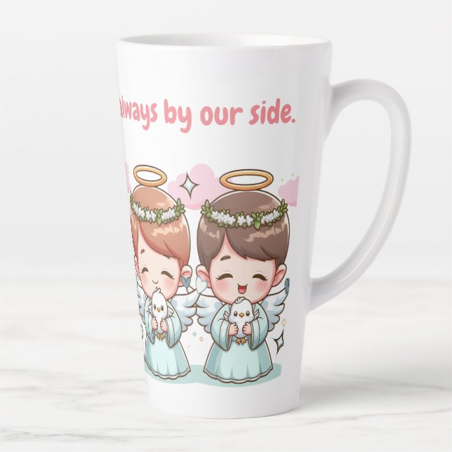 Two heavenly guardians  latte mug (Right)