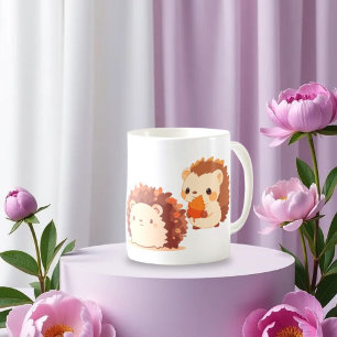  Two hedgehogs in the Autumn& natural,Friends.hip  Coffee Mug