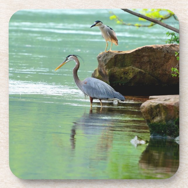 Two Herons by the River Coaster (Front)