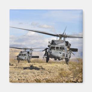 Two HH-60 Pavehawk helicopters preparing to lan Magnet