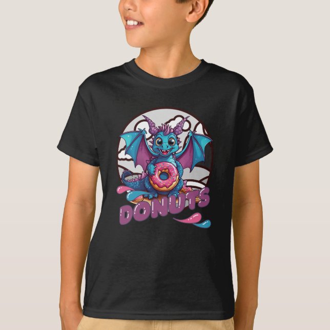Two horned Doughnut Dragon T-Shirt (Front)