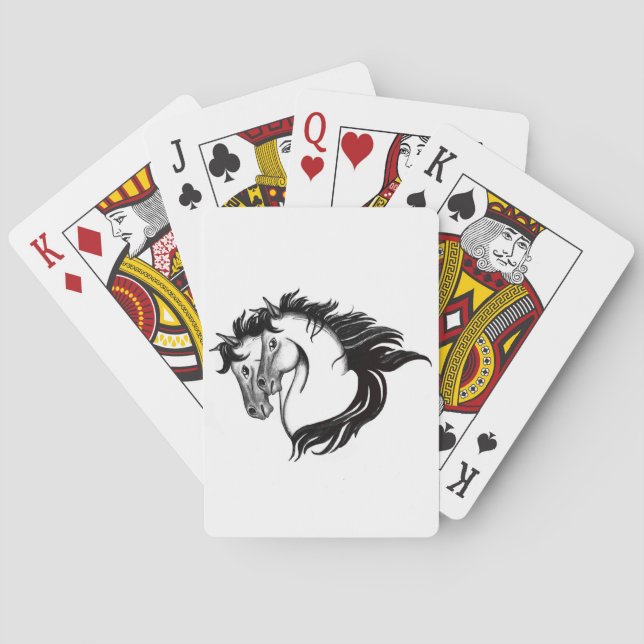 Two Horse Heads Playing Cards (Back)