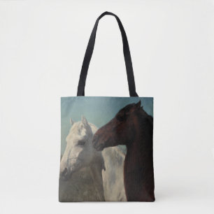 Two Horses by Rosa Bonheur Tote