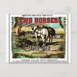 TWO HORSES CERVEJA IMAGINÁRIA POSTCARD