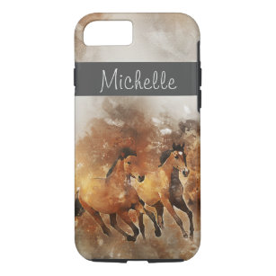Two Horses Running Free Case-Mate iPhone Case