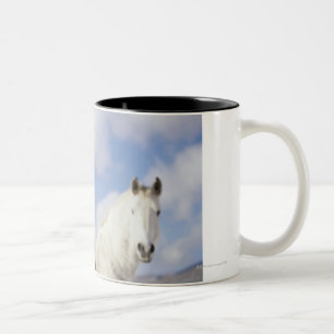 Two Horses Two-Tone Coffee Mug