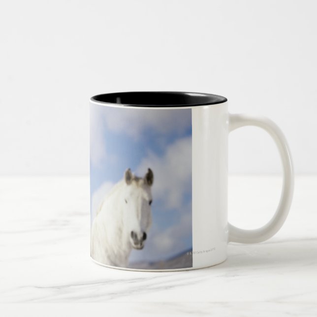 Two Horses Two-Tone Coffee Mug (Right)