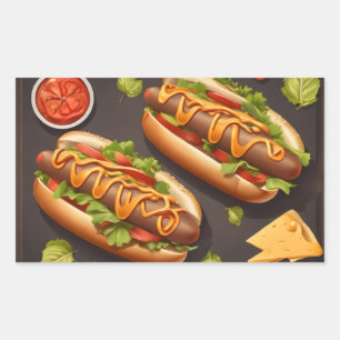 Two hotdog sticker