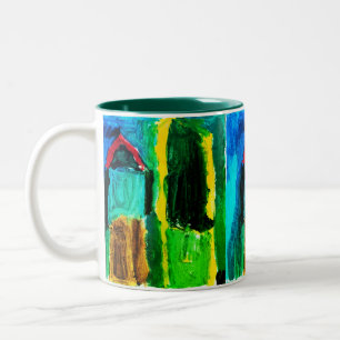Two Houses Colourful Two-Tone Coffee Mug