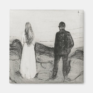 Two Human Beings. The Lonely Ones Edvard Munch Magnet