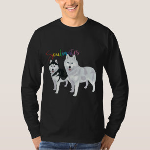 Two Husky Soulmates Brothers T-Shirt