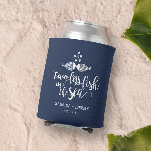 Two if By Sea Personalized Wedding Favour Can Cooler