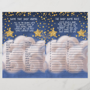 Two In One Baby Animal & Baby Name Race Games