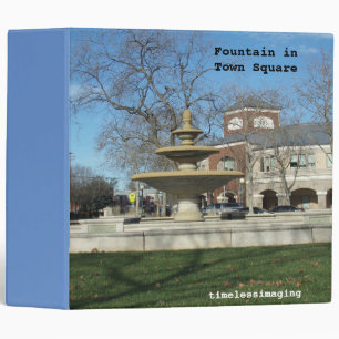 Two Inch Binder with a Fountain on the front.