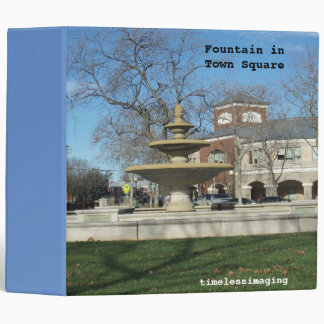 Two Inch Binder with a Fountain on the front.