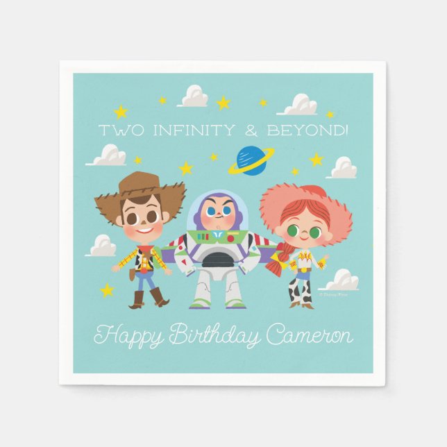 Two Infinity and Beyond Toy Story Birthday Napkin (Front)