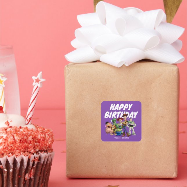 Two Infinity and Beyond Toy Story | Happy Birthday Square Sticker (Party)