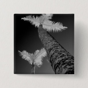 Two infrared palm trees. 2 inch square button