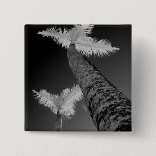 Two infrared palm trees. 2 inch square button
