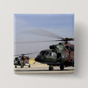 Two Iraqi Mi-17 Hip Helicopters 2 Inch Square Button