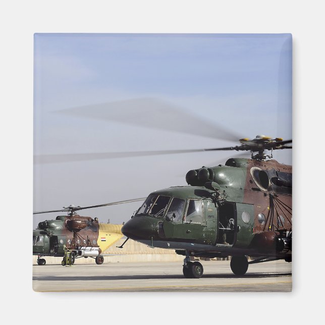 Two Iraqi Mi-17 Hip Helicopters Magnet (Front)